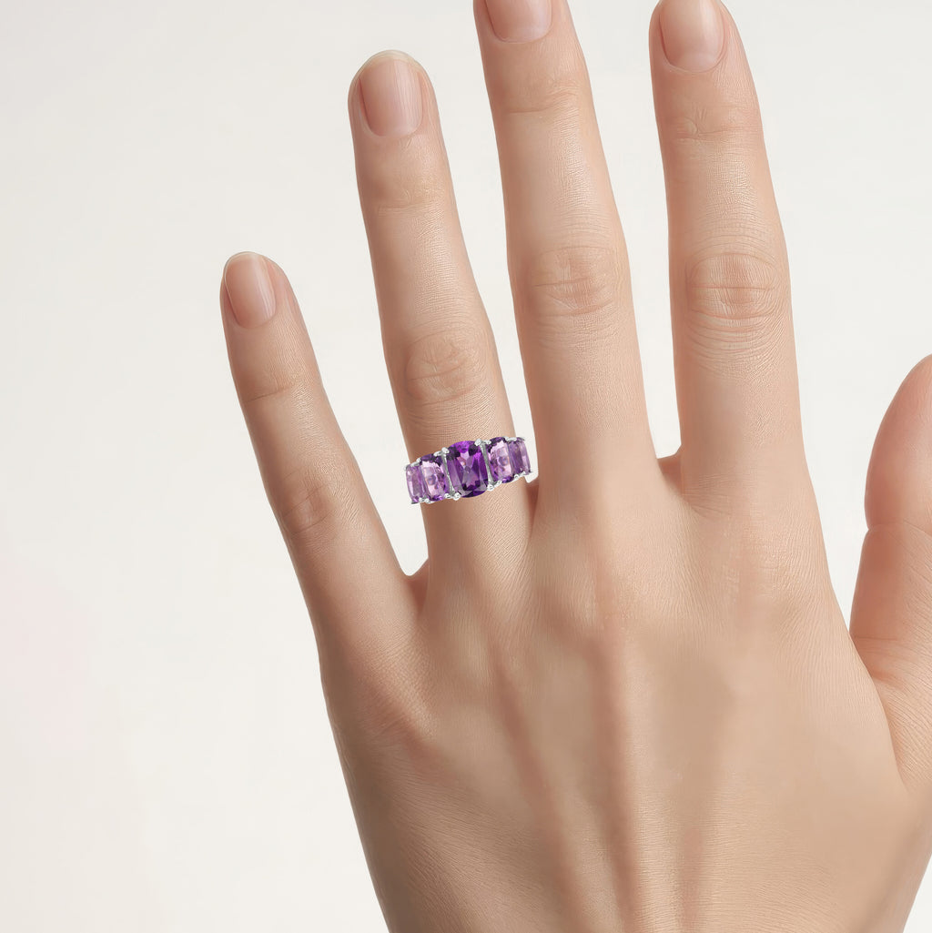Amethyst Ring 11 Carats Sterling Silver