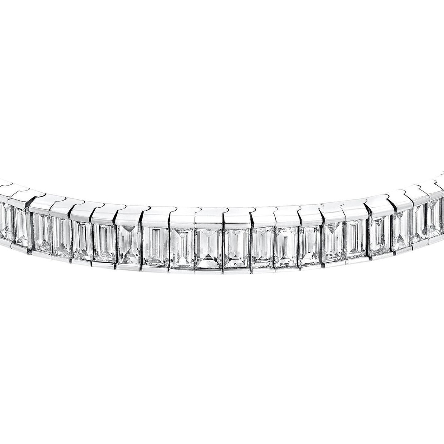 Baguette Cut Diamond Tennis Bracelet 15.69 Carats Platinum