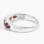 Garnet Ring 0.98 Carats Sterling Silver