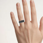 Black Diamond Ring 0.42 Carats Sterling Silver