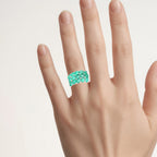 Emerald Ring 2.98 Carats Sterling Silver