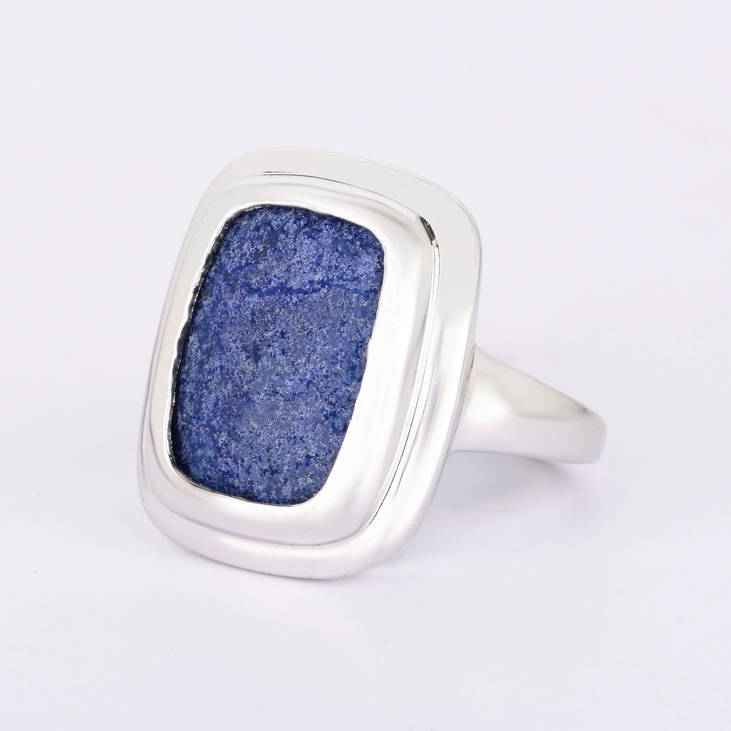 Lapis Ring 14.06 Carats Sterling Silver