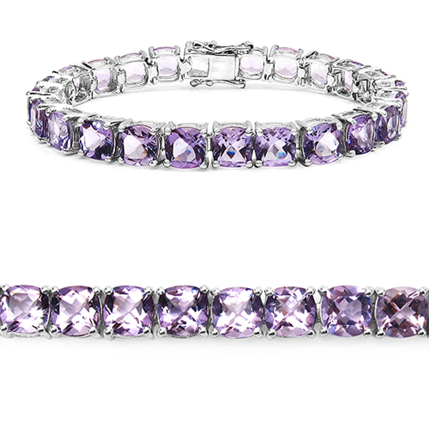 Amethyst Bracelet 28.7 Carats Sterling Silver