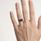 Black Diamond Ring 1.2 Carats Sterling Silver