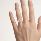 Morganite Ring With Diamonds 1.58 Carats 14K Rose Gold