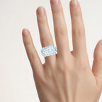 Blue Topaz Ring 5.78 Carats Sterling Silver