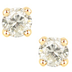 Diamond Stud Earrings 1 Carats 14K Yellow Gold