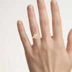 Morganite Ring With Diamonds 1.32 Carats 14K Rose Gold