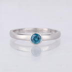 Blue Diamond Ring 0.25 Carats 9K White Gold