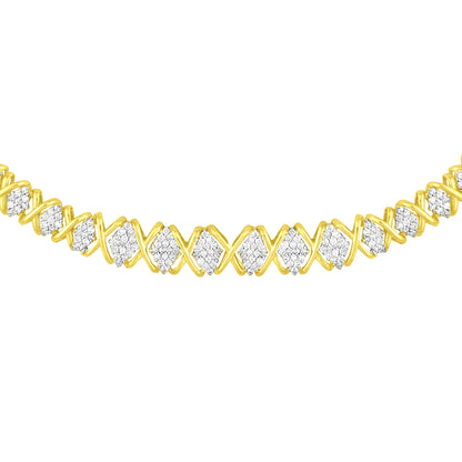 Riviera Necklace With Diamonds 4.15 Carats 10K Yellow Gold