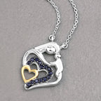 Blue Sapphire Heart Pendant 0.26 Carats Gold Plated Silver
