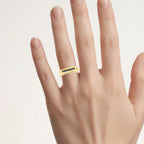 Black Diamond Ring 0.48 Carats Gold Plated Silver