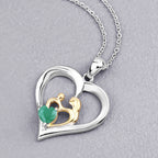 Emerald Mom Pendant 0.44 Carats Sterling Silver