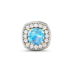 Aquamarine Earrings With Diamonds 1.92 Carats 14K Yellow Gold