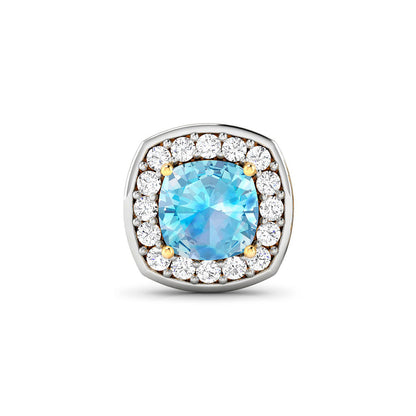 Aquamarine Earrings With Diamonds 1.92 Carats 14K Yellow Gold