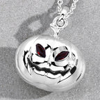 Garnet Jack-o'-Lantern Pendant 0.18 Carats Sterling Silver