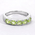 Peridot Ring 0.84 Carats Sterling Silver
