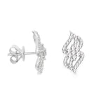 Diamond Stud Earrings 0.62 Carats 14K White Gold