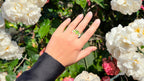 Peridot Ring 3.32 Carats Sterling Silver