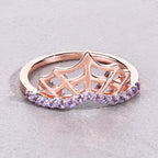 Tanzanite Spider Web Ring 0.28 Carats Gold Plated Silver