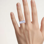 Tanzanite Ring With White Topaz 2.03 Carats Sterling Silver