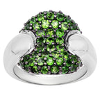Chrome Diopside Ring 1.78 Carats Sterling Silver