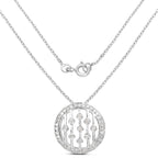 Diamond Pendant 0.5 Carats Sterling Silver