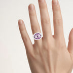 Amethyst Ring 8.24 Carats Sterling Silver