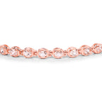 Morganite Tennis Bracelet 3.74 Carats 18K Rose Gold Plated Sterling Silver