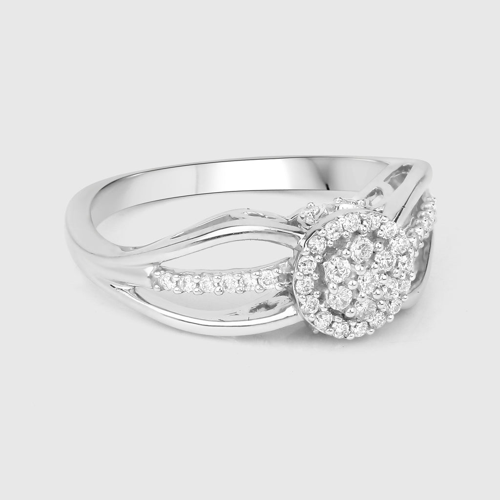 Diamond Ring 0.2 Carats 14K White Gold
