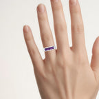 Amethyst Ring 0.78 Carats Sterling Silver