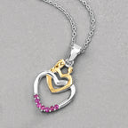 Ruby Mom Pendant 0.12 Carats Gold Plated Silver