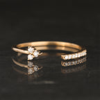 Diamond Arrow Ring 0.07 Carats 9K Yellow Gold
