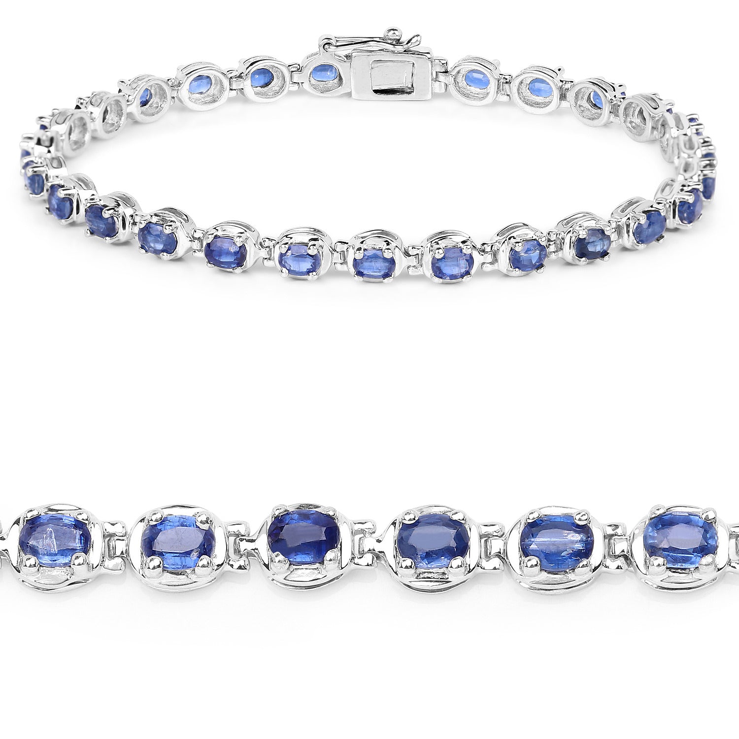 Kyanite Tennis Bracelet 7 Carats Sterling Silver