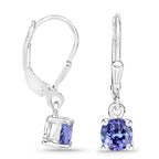 Tanzanite Earrings 0.92 Carats Sterling Silver