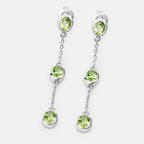 Peridot Earrings 2.08 Carats Sterling Silver