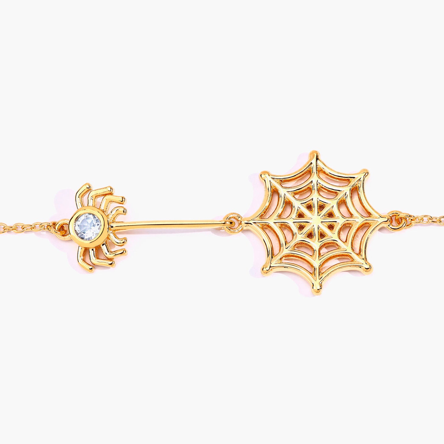 Blue Topaz Spider Bracelet 0.1 Carats Gold Plated Silver