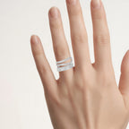 Diamond Ring 0.82 Carats Sterling Silver