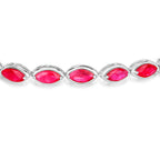 Ruby Bracelet 8.98 Carats 14K White Gold