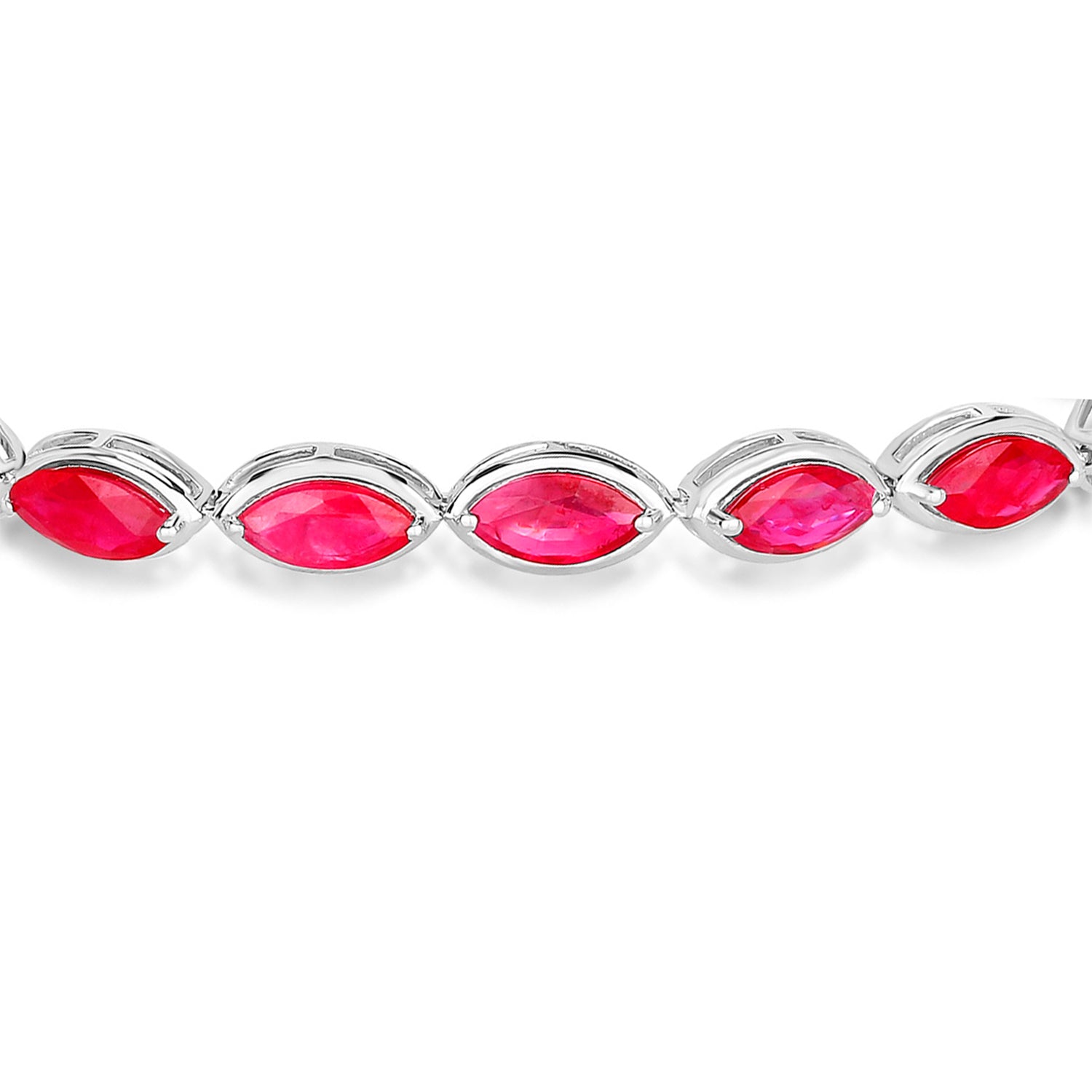 Ruby Bracelet 8.98 Carats 14K White Gold