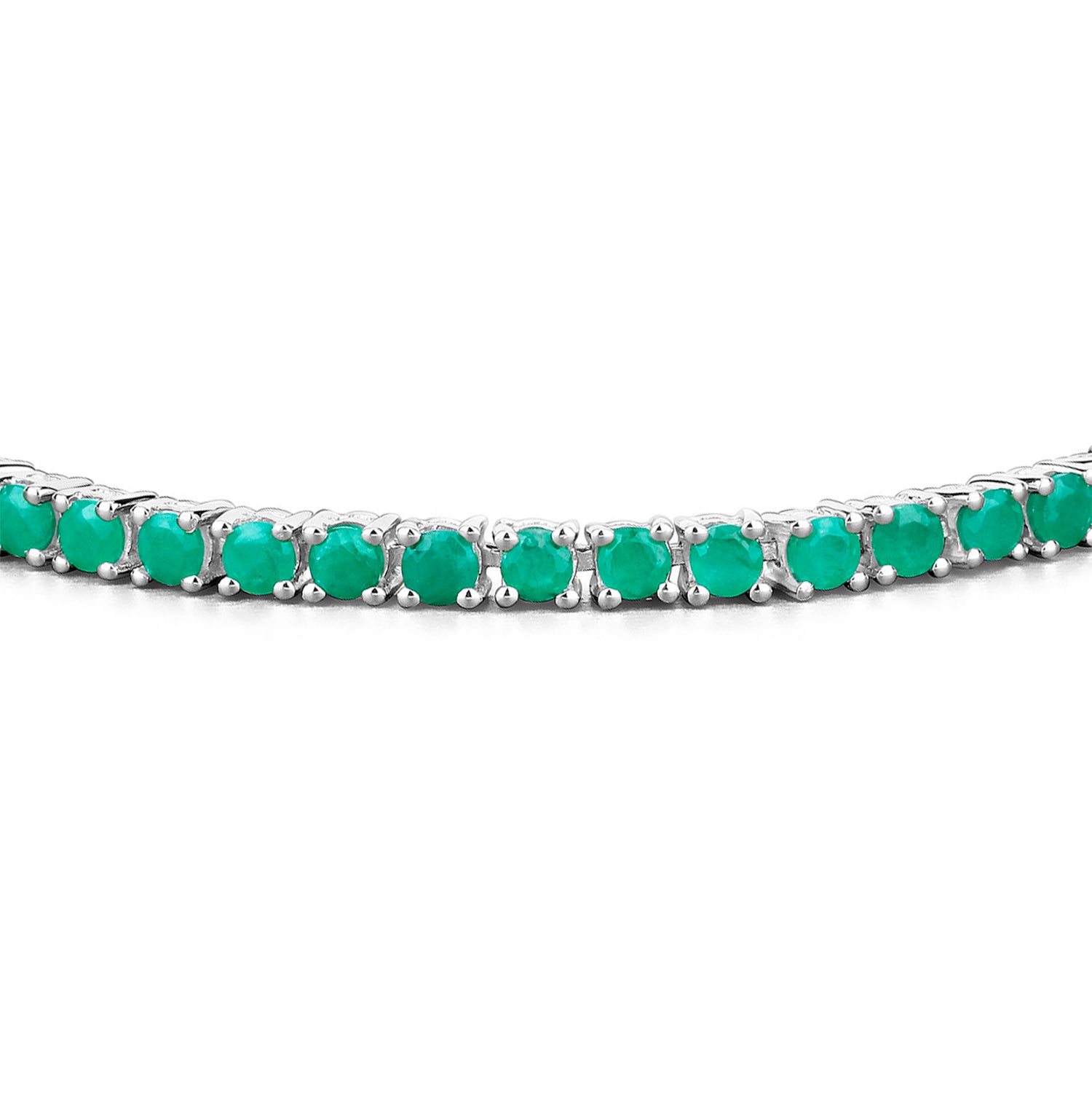 Emerald Bracelet 7.46 Carats Sterling Silver