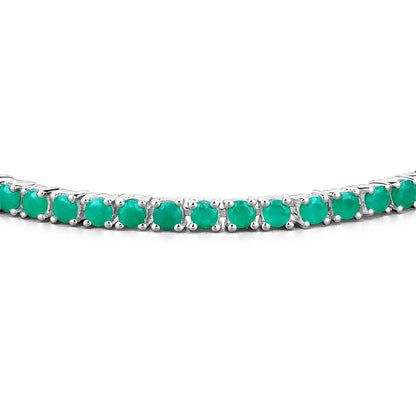 Emerald Bracelet 7.46 Carats Sterling Silver