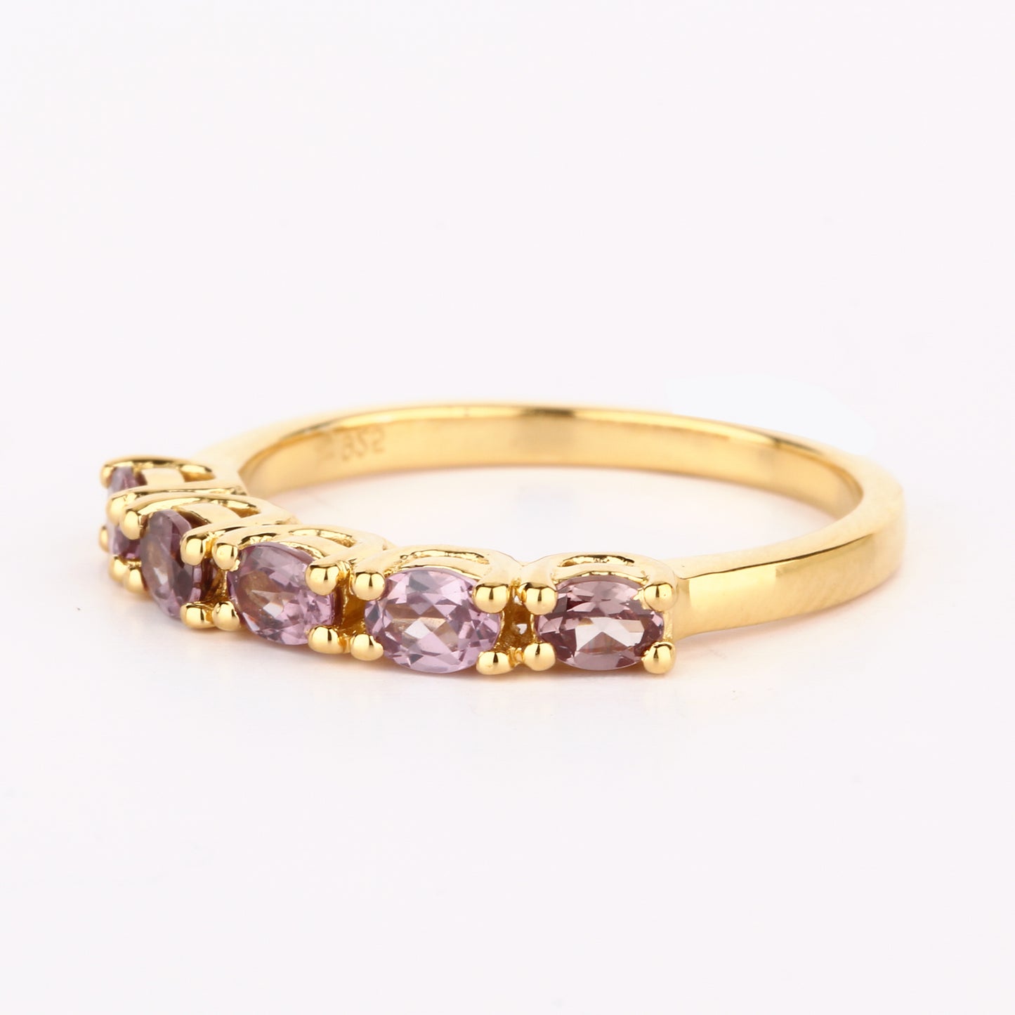 Color Change Garnet Ring 1 Carat Gold Plated Silver