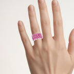 Ruby Ring 4.04 Carats Sterling Silver