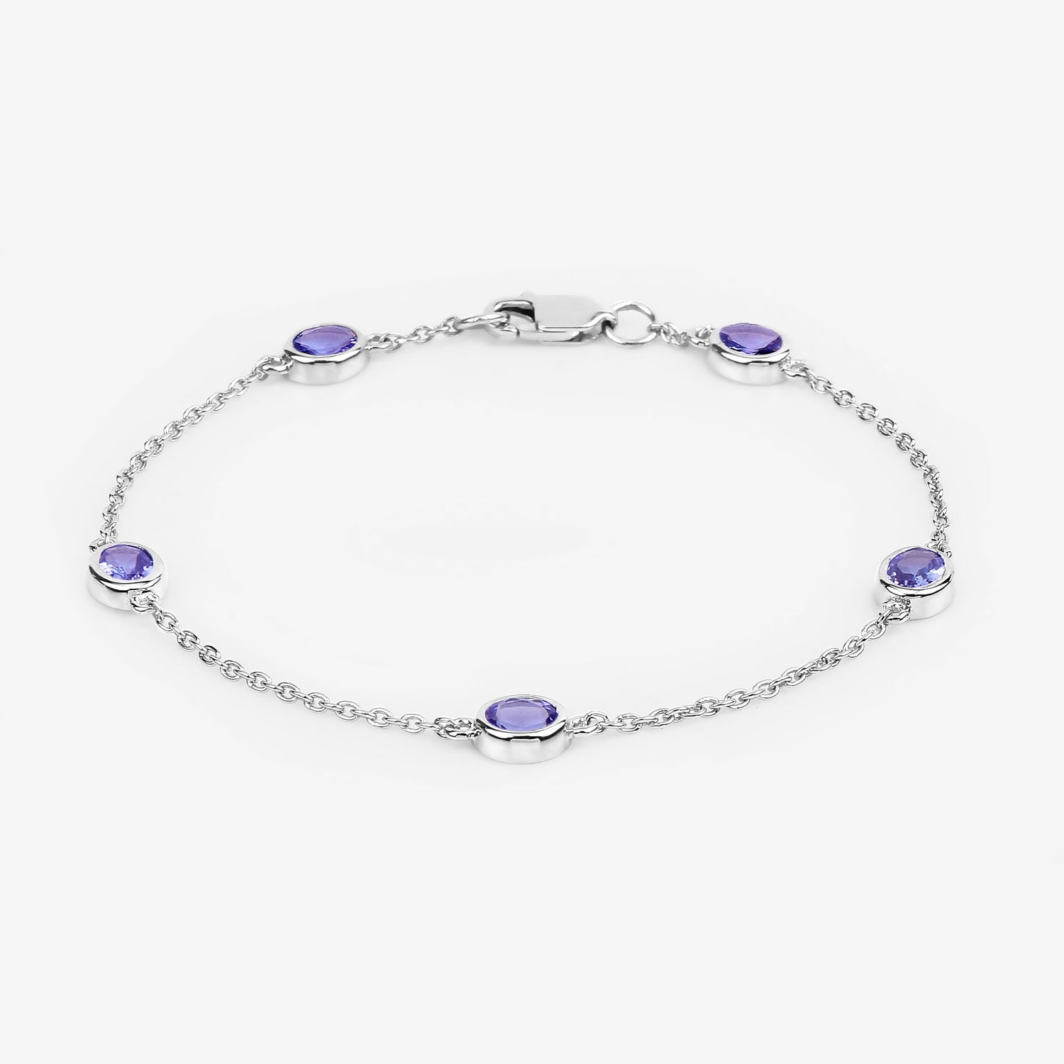 Tanzanite Bracelet 1.64 Carats Sterling Silver