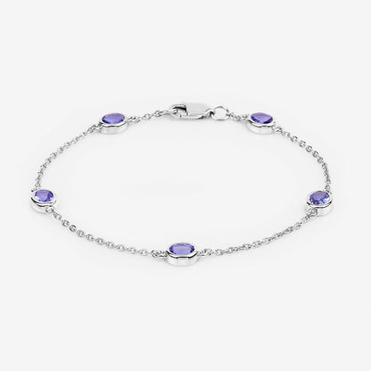 Tanzanite Bracelet 1.64 Carats Sterling Silver
