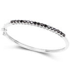 Black Diamond Bracelet 2.48 Carats Sterling Silver