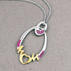 Ruby Mom Pendant 0.16 Carats Gold Plated Silver