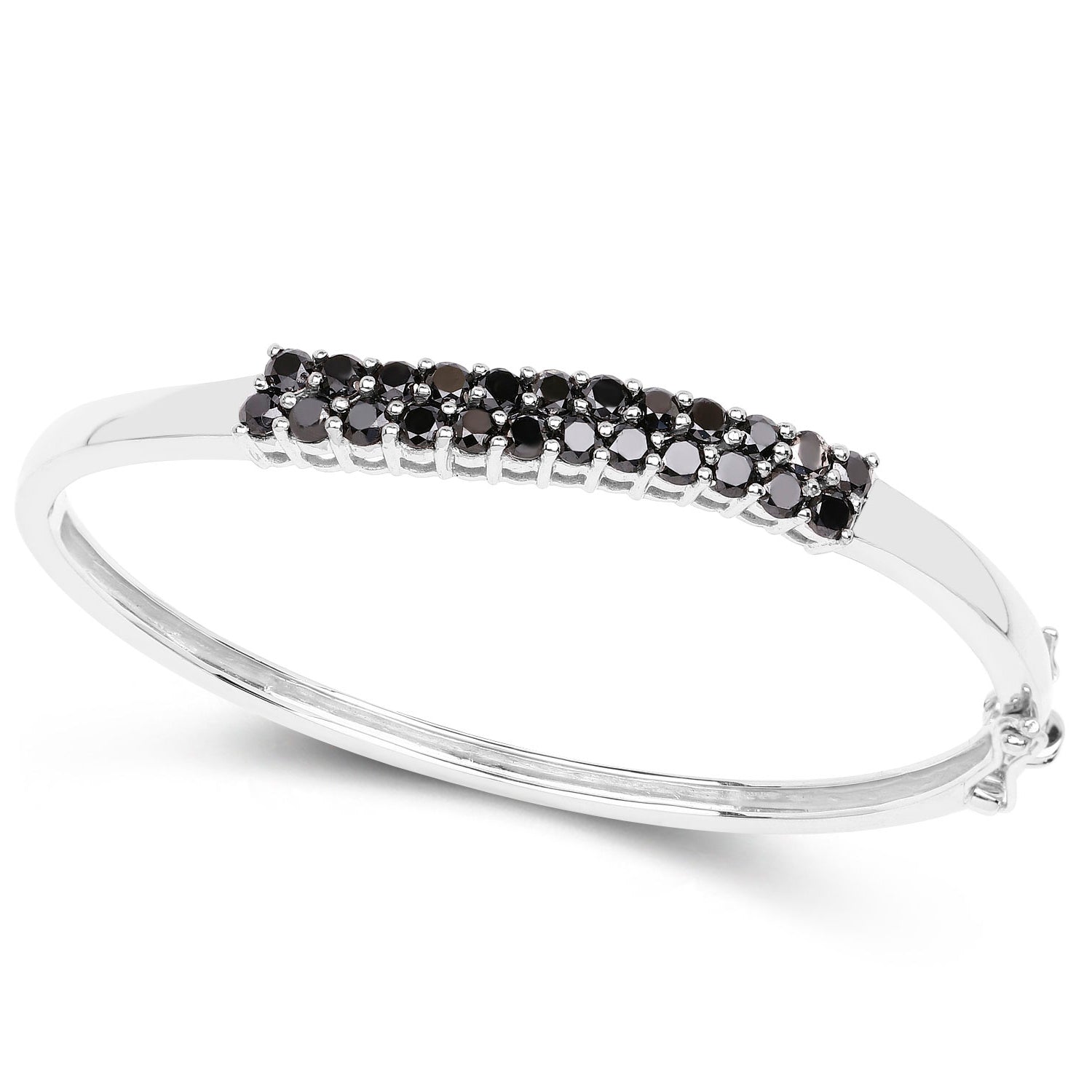 Black Diamond Bracelet 3.52 Carats Sterling Silver