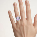 Amethyst Ring 10.2 Carats Sterling Silver